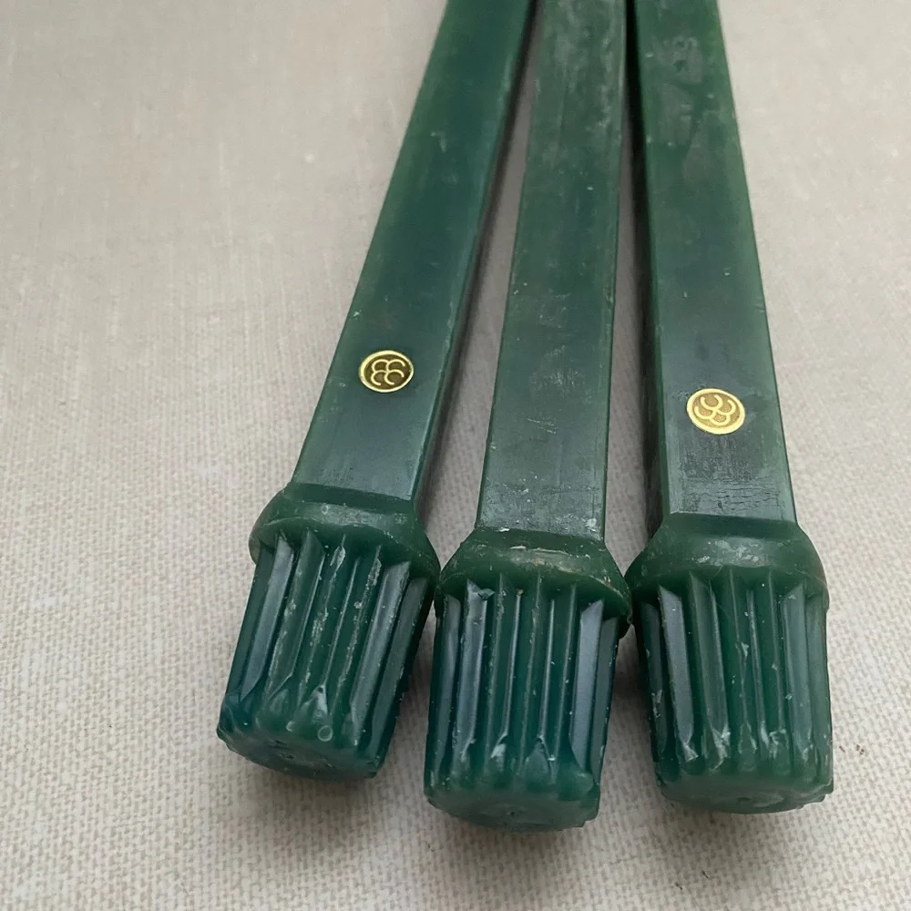 Vintage Partylite Evergreen Candle Sticks Candlestick Lot Of 3 Unlit‎